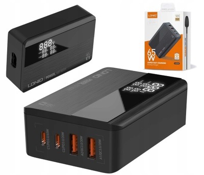 Ładowarka sieciowa LDNIO 2x USB + 2x USB-C, 65W