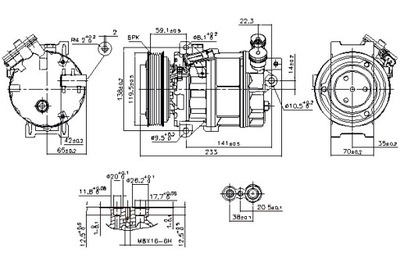 NISSENS KOMPRESORIUS KONDICIONAVIMO CADILLAC BLS OPEL SIGNUM VECTRA C 