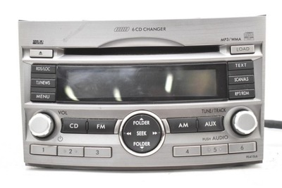 Радио радиопроигрыватель cd mp3 wma aux 86201aj410 subaru outback 4 iv 09-12 фото №1