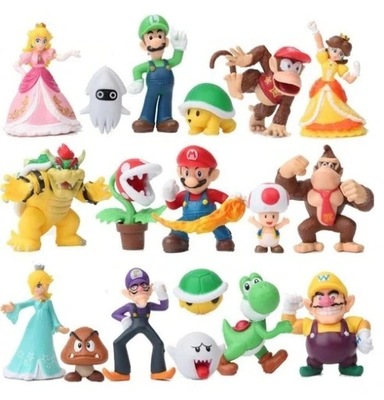 Figurki Super Mario Bros zestaw 18 sztuk