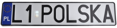 PLACA PARA RAMEK REJESTRACYJNYCH POLSKA -HOLOGRAM.  