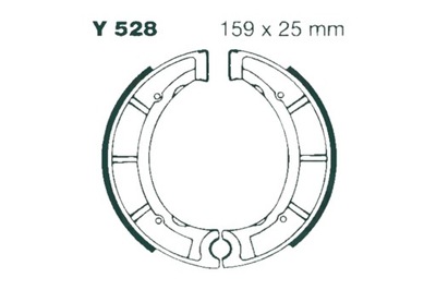 ZAPATAS DE TAMBOR DE FRENADO EBC Y528 WG YAMAHA XT500  