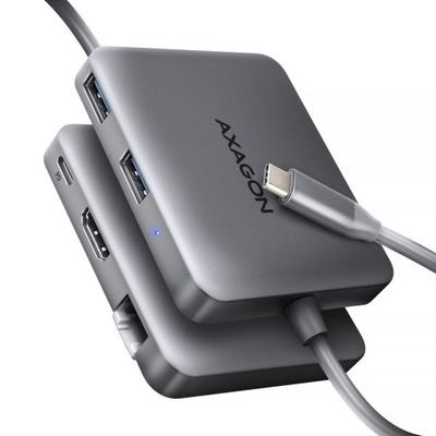 Wieloportowy HUB USB-C 3.2 Gen 1, HDMI, LAN, 2x USB-A, PD 100W Axagon HMC-5
