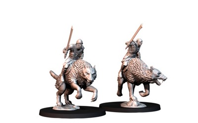 Warg Riders with Swords - x2