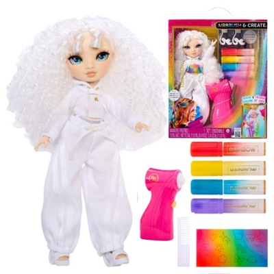 RAINBOW HIGH AIRBRUSH & CREATE LALKA Z ZIELONYMI OCZAMI MALOWANIE MARKERAMI