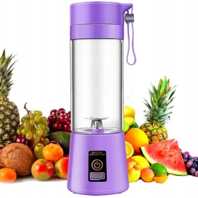 BLENDER PRZENOŚNY SHAKER 380ml ELEKTRYCZNY FIOLET