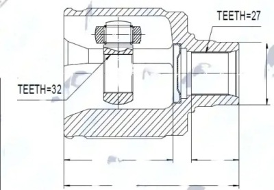 Шарнир полуось npw-hd-019 nty фото №1