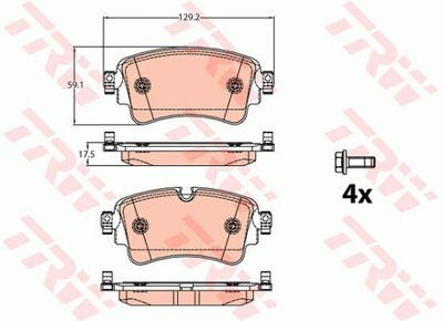 TRINKELĖS STABDŽIŲ GAL. AUDI A4/Q7 1,4-3,0 15- 