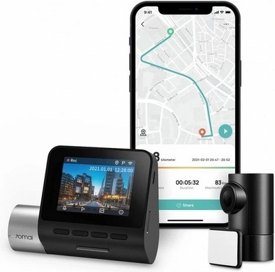 KAMERA AUTOMOBILINĖ 70MAI A500S DASH CAM PRO PLUS Z KAMERA WSTECZNA RC06V 