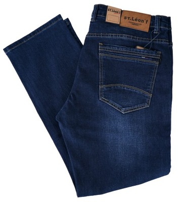 SPODNIE JEANS DŻINS LEON DUŻE W40 L30 PAS 108-114