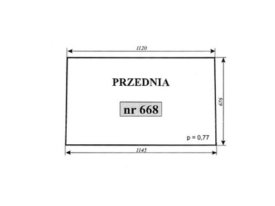 SZYBA PRZEDNIA C-330 C-360 KOŹMIN NAGLAK 668