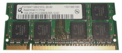 PAMIĘĆ QIMONDA 1GB DDR2 667MHZ HYS64T128021EDL-3S