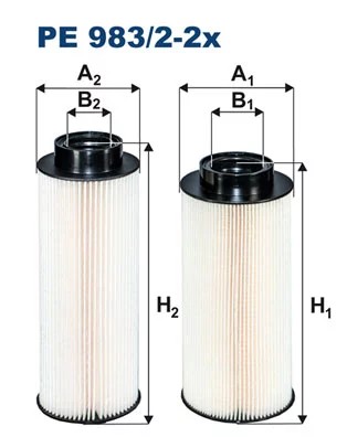 PE983/2-2X JUEGO DE FILTROS COMBUSTIBLES  