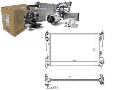 Радіатор двигуна fiat grande punto punto punto ev фото №1