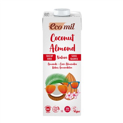 ECOMIL Mleko kokosowe z migdałami niesłodzone BIO