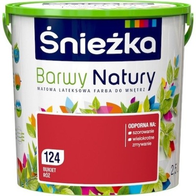 FARBA ŚNIEŻKA BARWY NATURY 2,5l BUKIET RÓŻ