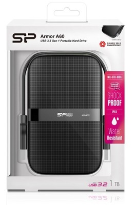 Dysk zewnętrzny Silicon Power ARMOR A60 1TB 2,5" USB 3.0 BLACK PANCERNY