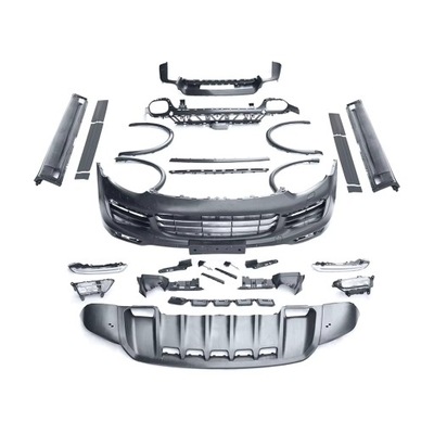 Porsche cayenne бампер + набір gts накладки 2015-2017 led світло gts фото №1