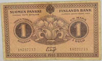 3.Finlandia, 1 Markkaa 1916, P.35, St.3