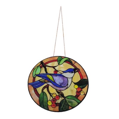 ch-Multicolor Birds High Stained Glass Window Style 1