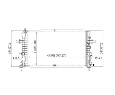 РАДІАТОР ВОДИ OPEL ASTRA H A04 04.07-- 1300286