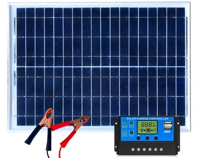 BATERIA SŁONECZNA PANEL SOLARNY 80W 12V REGULATOR