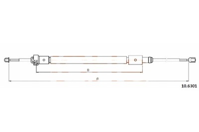 COFLE ТРОС ТОРМОЗНОЙ COFLE 10.6301 CITROEN C4 CACTUS БАРАБАНЫ 14- ЗАД