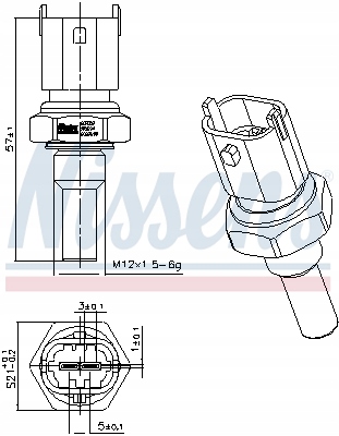 SENSOR TEMPERATURA DE AGUA SENSOR TEMPERATURA DE AGUA NISSENS NIS207052  