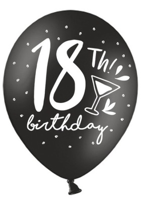 Balon na 18 urodziny, MOCNY, mix kolorow!