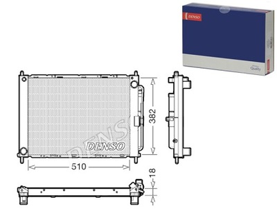 РАДИАТОР ДВИГАТЕЛЯ ВОДЫ RENAULT CLIO III МОДУЛЬ 1.2-2.0 12.04- DENSO