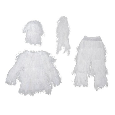 Biały kombinezon śnieżny Ghillie Suit dla dzieci
