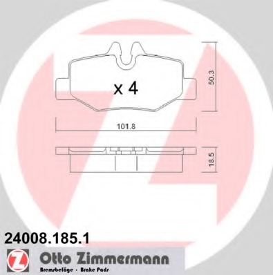 ZIMMERMANN MERCEDESVIANO W639 TRINKELĖS GAL. 24008.185.1 