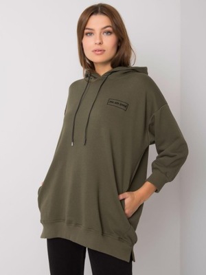 RELEVANCE KHAKI BAWEŁNIANA BLUZA Z KIESZENIAMI (UNI) KHAKI