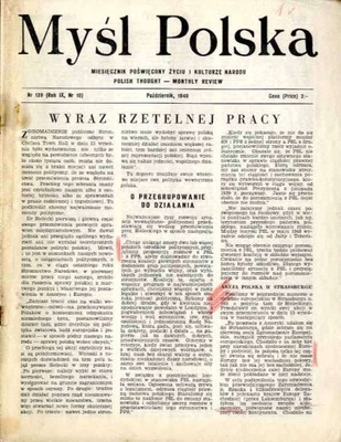 Myśl Polska nr 10 139 Październik 1949