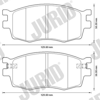 ZAPATAS DE FRENADO PARTE DELANTERA JURID 572593J  