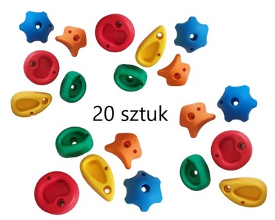 UCHWYTY KAMIENIE DO WSPINACZKI DLA DZIECI 20SZT XL