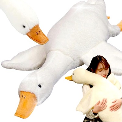 GĘŚ MASKOTKA PLUSZAK PODUSZKA KACZKA DUŻA 90CM XXL