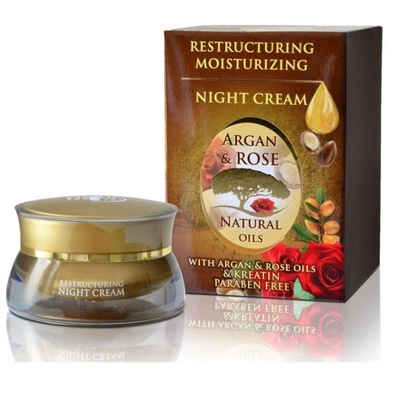 Krem do twarzy na noc Argan&Rose Natural Oils 40 ml