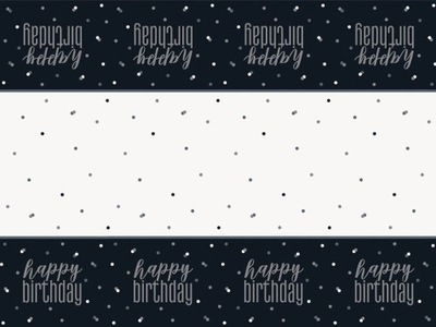 Obrus urodzinowy Happy Birthday 137x213cm Urodziny