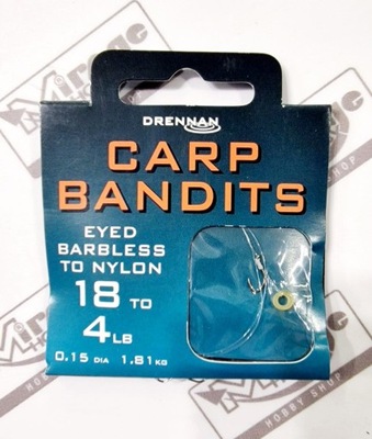 PRZYPONY DRENNAN Carp Bandits #18 0,15mm (op. 8szt