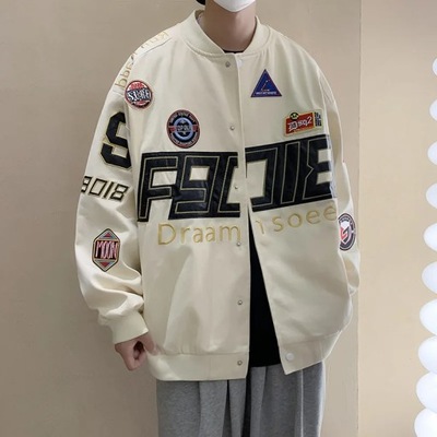 Jacket American Style Printing Letters Bomber Loos
