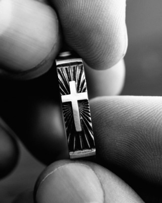 Srebrny pierścień BELIEVER 22