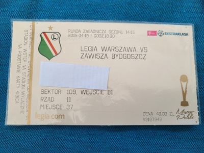 bilet Legia Warszawa - Zawisza
