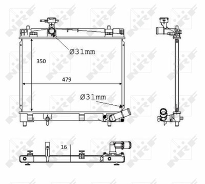 RADUADOR SISTEMA DE REFRIGERACIÓN DEL MOTOR 58384  