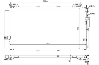 Nissens конденсатор кондиціонера hyundai matrix 1.6/ фото №1