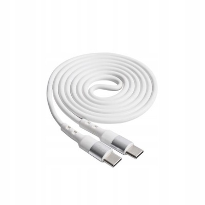 Kabel USB-C - USB-C 60W 1m Akyga biały Type-C