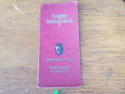 Stare dokumenty Beuthen książeczka oszczędnościowa