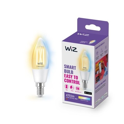 WiZ Inteligentna żarówka Filament 40W C35 E14, Wi-Fi, Bluetooth