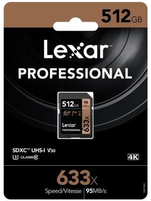 Karta pamięci Lexar SD 512GB x633 Professional SDXC