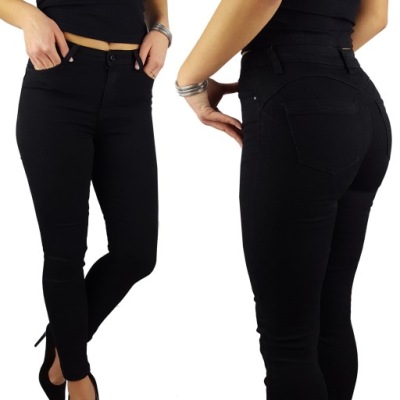 DAMSKIE SPODNIE - JEANS - MODELUJĄCE - PUSH - UP